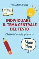 anteprima - Presentazioni / Lavagne - Individuare il tema centrale del testo - Pagina di copertina