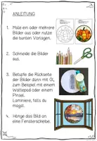 Vorschau - Arbeitsblätter - Herbst Fensterbilder Stained Glass – Ausmal- & Bastelvorlagen für Kinder mit Herbstszenen im Buntglas-Stil - Seite 2
