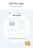 Vorschau - Arbeitsblätter - Arbeitsblatt zur Zahl des Tages für die 2. Jahrgangststufe - Deckblatt