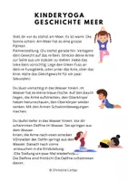 Vorschau - Arbeitsblätter - Kinderyoga Geschichte Meer - Seite 1
