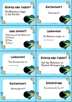 Vorschau - Arbeitsblätter - Bahamas MEGABUNDLE - Wissenskartei, Lückentext, Steckbrief, Suchsel, Quizkarten, POP Art Malvorlagen - Seite 3