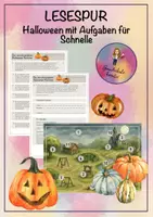 Vorschau - Arbeitsblätter - Lesespur - Halloween - Herbst - Deckblatt