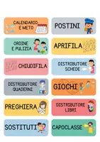 anteprima - Materiale di supporto/inclusione - Kit incarichi di Classe - Cartellini da stampare colorati - Pagina di copertina