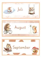 Vorschau - Mal- und Bastelvorlagen - Kalender- Tafelkalender + Wetteranzeige für die Hamsterklasse - Grundschrift - Seite 3