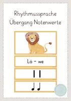 Vorschau - Poster - Rhythmussprache Tiere - Übergang Notenwerte - Deckblatt