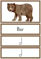 Vorschau - Poster - Rhythmussprache Tiere - Übergang Notenwerte - Seite 1