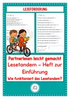 Vorschau - Arbeitsblätter - Partnerlesen leicht gemacht Lesetandemheft zur Einführung: Wie funktioniert das Lesetandem? - Deckblatt