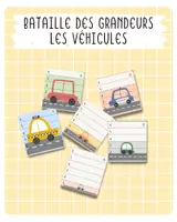 Aperçu - Jeux - 🚗🚗 Bataille des grandeurs – Les véhicules 🚗🚗 - Page de couverture
