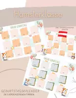 Vorschau - Poster - Geburtstagskalende für die Hamsterklasse - Deckblatt