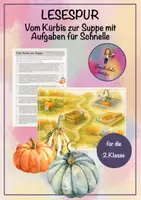 Vorschau - Arbeitsblätter - Lesespur-Kürbis-Kürbissuppe-Herbst - Deckblatt