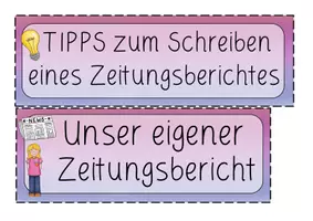 Vorschau - Poster - Aufbau und Beschriftung einer Zeitung - Seite 3