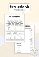 Vorschau - Arbeitsblätter - Arbeitsblätter: Erntedank - Deckblatt