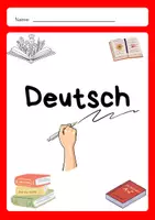 Vorschau - Mal- und Bastelvorlagen - Deutsch Deckblatt, Vorlage für die Mappe - Deckblatt
