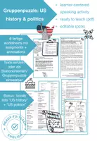 Vorschau - Arbeitsblätter - Gruppenpuzzle: US history & politics - Deckblatt