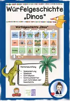 Vorschau - Spiele - Würfelgeschichte Dinosaurier - Kreatives Schreiben - Deckblatt