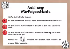 Vorschau - Spiele - Würfelgeschichte Dinosaurier - Kreatives Schreiben - Seite 1