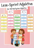 Vorschau - Fördermaterial/Inklusion - Lese-Sprint - Partnerlesen (Die 100 häufigsten Adjektive im Deutschen) - Deckblatt