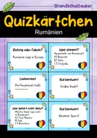 Vorschau - Quiz - Rumänien Quizkarten - 24 Quizkärtchen | Quiz | Länder | Erdkunde - Deckblatt