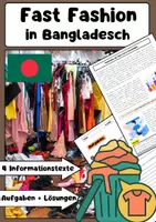 Vorschau - Arbeitsblätter - Fast Fashion in Bangladesch: Umweltprobleme und Globalisierung - Deckblatt