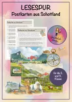 Vorschau - Arbeitsblätter - Lesespur-Postkarten aus Schottland - Europa - Deckblatt