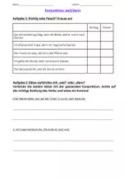 Vorschau - Arbeitsblätter - Arbeitsblatt Konjunktion weil/denn - Deckblatt