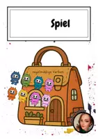 Vorschau - Arbeitsblätter - Spiel Regelmäßige und unregelmäßige Verben - Deckblatt