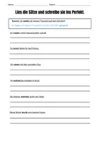 Vorschau - Arbeitsblätter - Arbeitsblatt Perfekt (Zeitform) - Seite 2