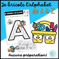 Aperçu - Feuilles d'exercices - Je bricole l'alphabet de A à Z - Page de couverture