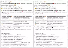 Vorschau - Arbeitsblätter - All about me bag Englisch 8-9 - Seite 1
