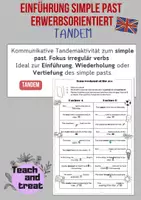 Vorschau - Arbeitsblätter - simple past irregular verbs tandem - Deckblatt