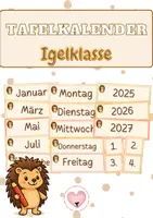 Vorschau - Bildkarten - Tafelkalender - Deckblatt