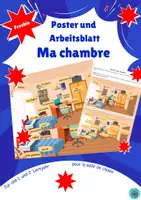 Vorschau - Arbeitsblätter - Poster und Arbeitsblatt: Ma chambre (kompatibel mit À plus!1 (2020)) - Deckblatt