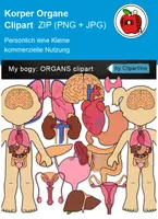 Vorschau - Unterrichtsreihen - Cliparts Körper Organe - Deckblatt