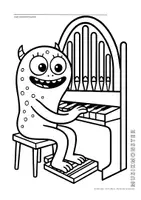 Vorschau - Arbeitsblätter - Musikmonster 3 – 14 Arbeitsblätter zum Ausmalen & Instrumente lernen | Musik Klasse 2–6 - Seite 1