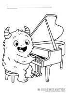 Vorschau - Arbeitsblätter - Musikmonster 3 – 14 Arbeitsblätter zum Ausmalen & Instrumente lernen | Musik Klasse 2–6 - Seite 3