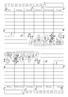 Vorschau - Anderer Materialtyp - Musikmonster-Stundenpläne | 6 Motive | A4 & A5 | Organisation & Motivation für Schüler - Seite 2