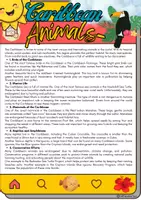 Vorschau - Arbeitsblätter - Caribbean Animals Reading - Grade 9 - Deckblatt