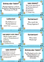 Vorschau - Quiz - Musikproduktion Quizkarten - 24 Quizkärtchen | Quiz | Musik - Seite 1