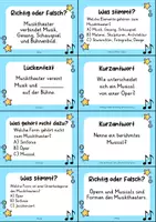 Vorschau - Quiz - Musiktheater Quizkarten - 24 Quizkärtchen | Quiz | Musik - Seite 1