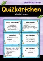 Vorschau - Quiz - Musiktheater Quizkarten - 24 Quizkärtchen | Quiz | Musik - Deckblatt