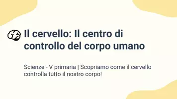 anteprima - Presentazioni / Lavagne - Descrivere il ruolo del cervello come centro di controllo - Pagina 1