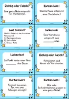 Vorschau - Quiz - Notenwerte Quizkarten - 24 Quizkärtchen | Quiz | Musik - Seite 2