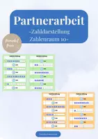 Vorschau - Spiele - Partnerarbeit: Zahldarstellung ZR 10 (Klasse 1) - Deckblatt