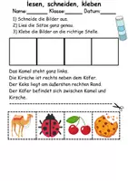 Vorschau - Spiele - Buchstabe K Leserätsel - Lesen, schneiden, kleben - DaZ/DaF, Deutsch, Sachunterricht - Seite 2