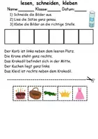 Vorschau - Spiele - Buchstabe K Leserätsel - Lesen, schneiden, kleben - DaZ/DaF, Deutsch, Sachunterricht - Seite 3