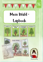 Vorschau - Mal- und Bastelvorlagen - Lapbook Wald (Nadel- und Laubbäume, Pflanzen und Stockwerke) - Deckblatt