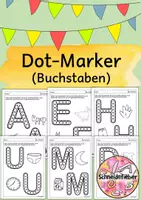Vorschau - Arbeitsblätter - Dot-Marker (Buchstaben), Nachstempeln, Buchstabenweg, Dotting - Deckblatt