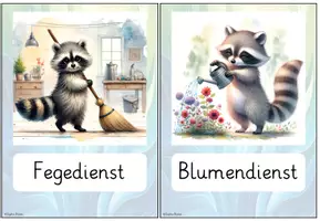Vorschau - Präsentationen/Tafelbilder - 26 Waschbären Klassendienste + Montessori-Dienste - Seite 2