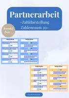 Vorschau - Spiele - Partnerarbeit: Zahldarstellung ZR 20 (Klasse 1) - Deckblatt