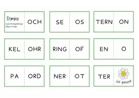 Vorschau - Spiele - Dominos zum Buchstaben O - für den Anfangsunterricht - Seite 1